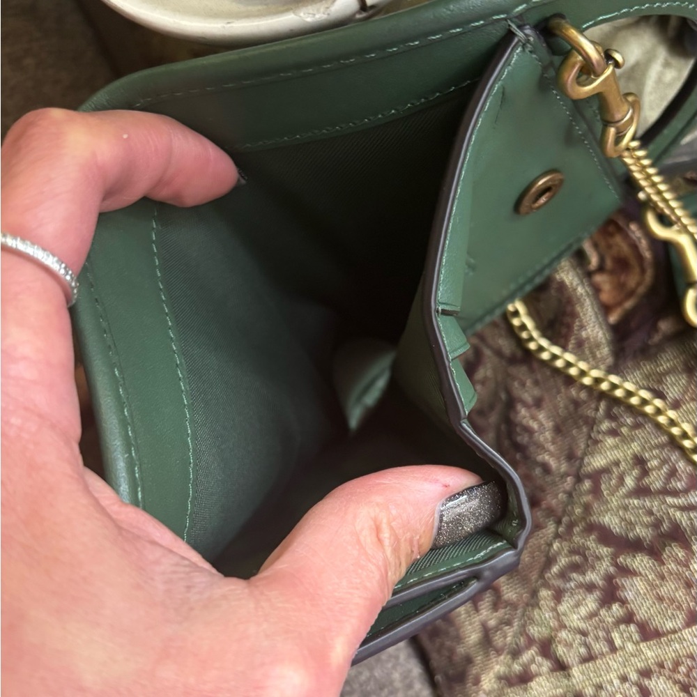 Authentic COACH 1941  Glovetanned leather Chain Shoulder Bag/Wallet/clutch - Picture 5 of 13